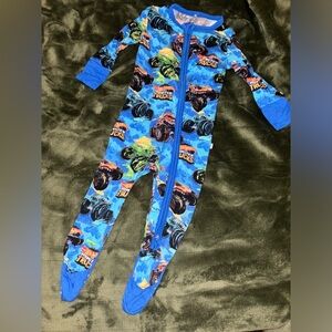 Posh Peanut Monster Truck Hot Wheels Bamboo PJs 6/9mo